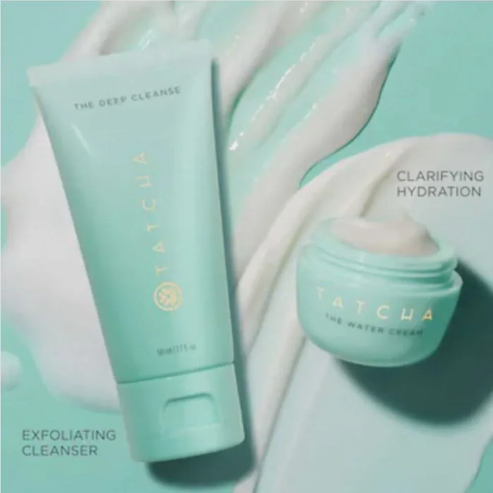 Tatcha Water Cream Matcha Deep Cleanse with Oil Cleanser Travel Set